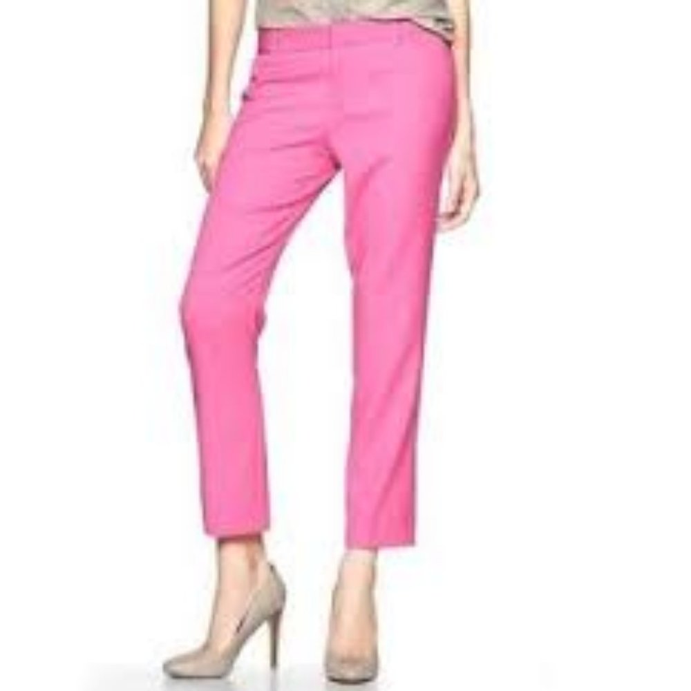 Gap cropped stretch pink pants